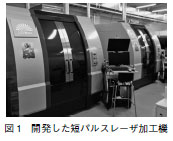 開発した短パルスレーザ加工機