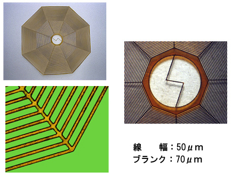 ポリイミド(PI)で蜘蛛の巣を作りました:(株)リプス・ワークス